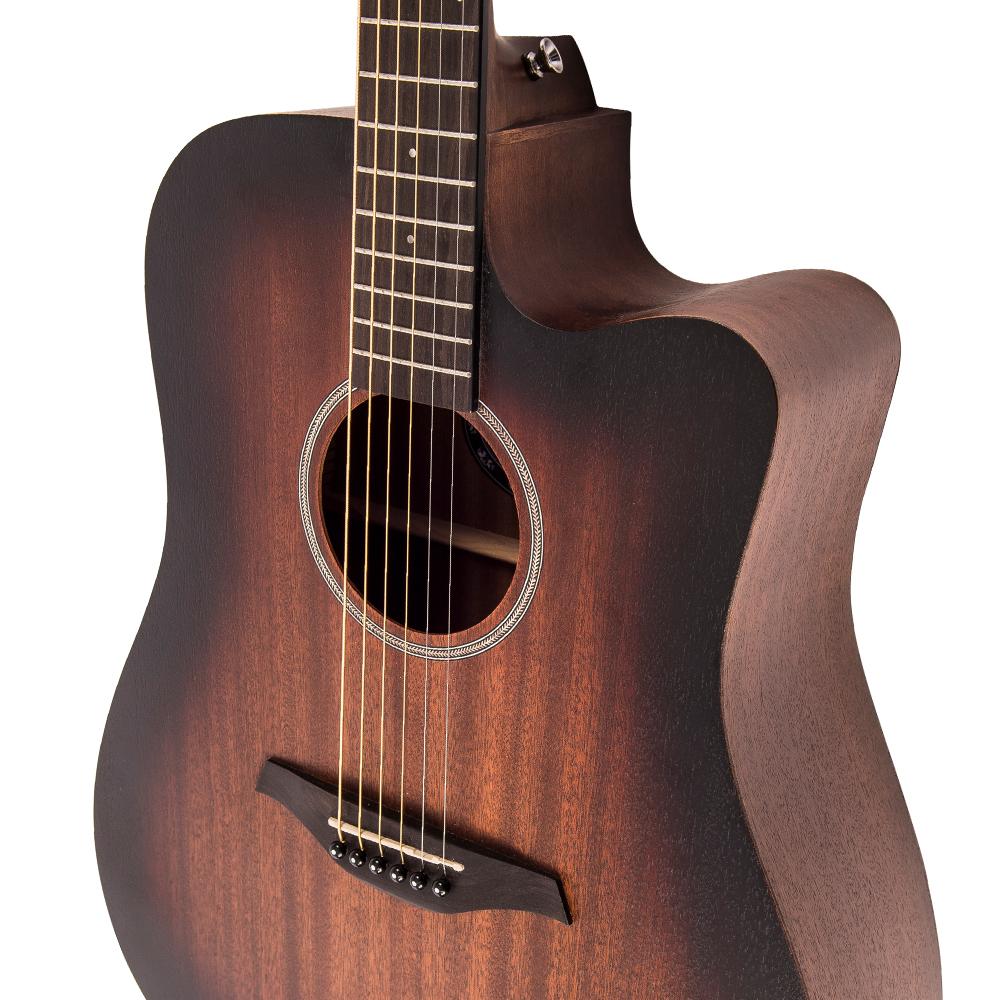 Vintage Statesboro Dreadnought Electro-Acoustic Guitar Whisky Sour