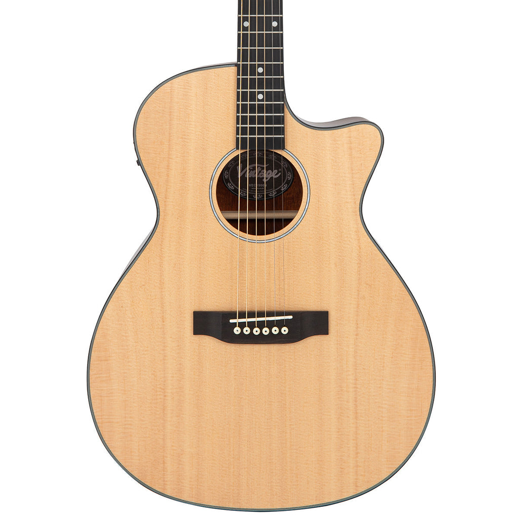 Vintage Stage Series Grand Auditorium Cutaway Electro-Acoustic - Natural