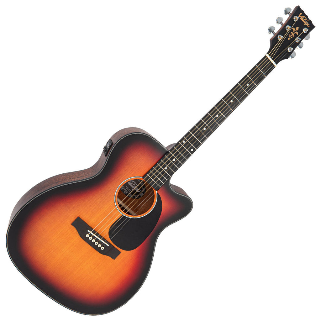 Vintage Stage Series Folk Cutaway Electro-Acoustic - Sunburst