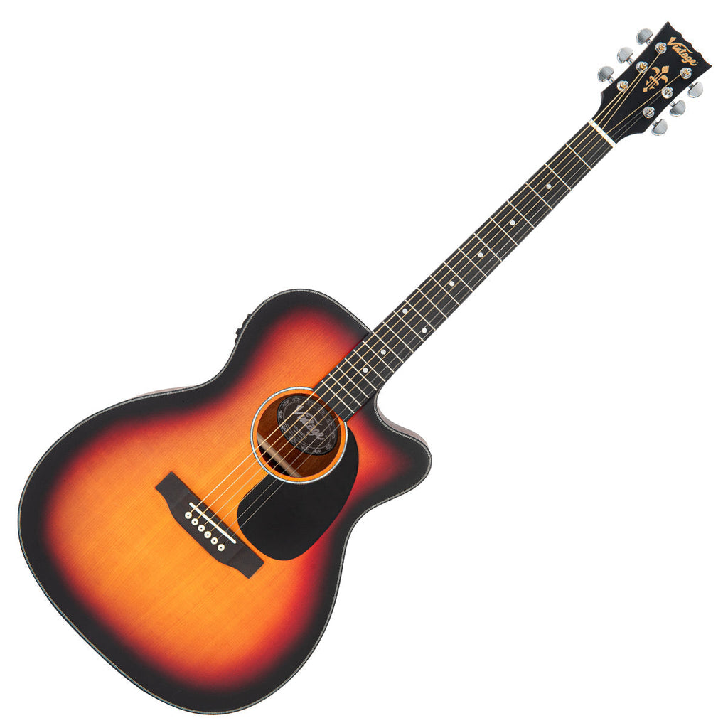 Vintage Stage Series Folk Cutaway Electro-Acoustic - Sunburst