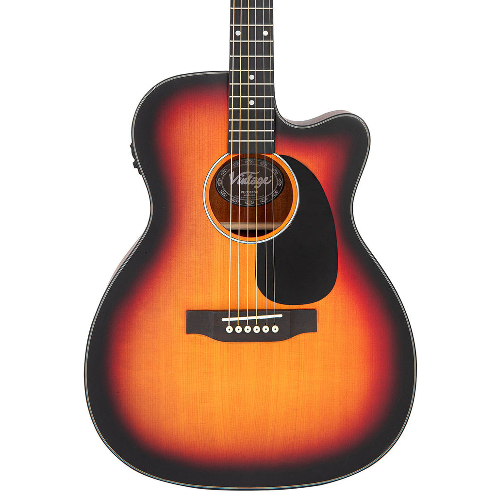 Vintage Stage Series Folk Cutaway Electro-Acoustic - Sunburst