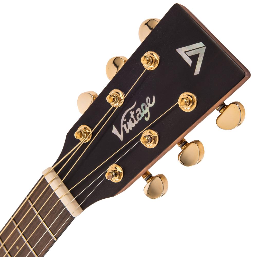 Vintage Virtuoso Electro-Acoustic Folk Guitar Rory Evans Natural