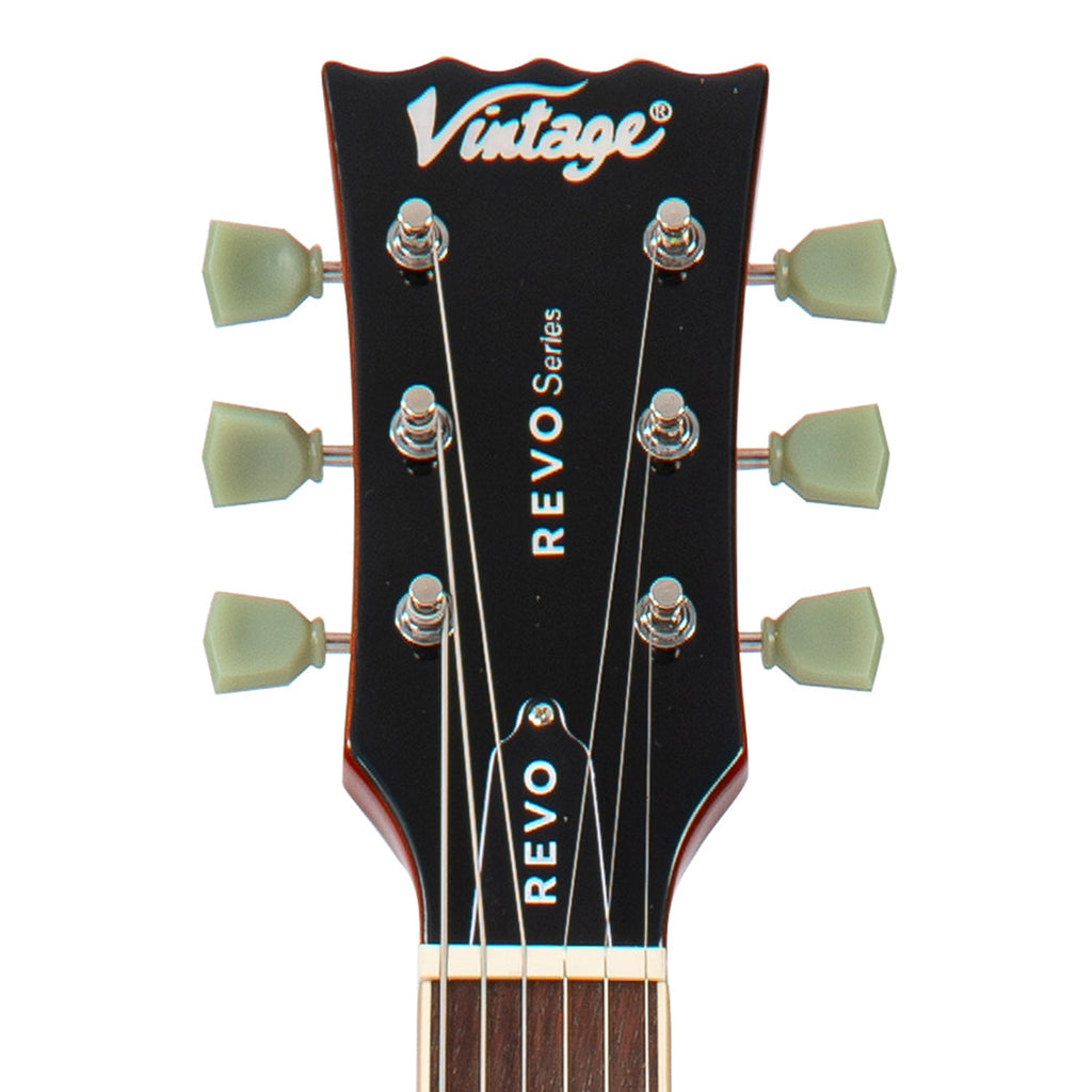 Vintage REVO Series Superthin Guitar Amberburst