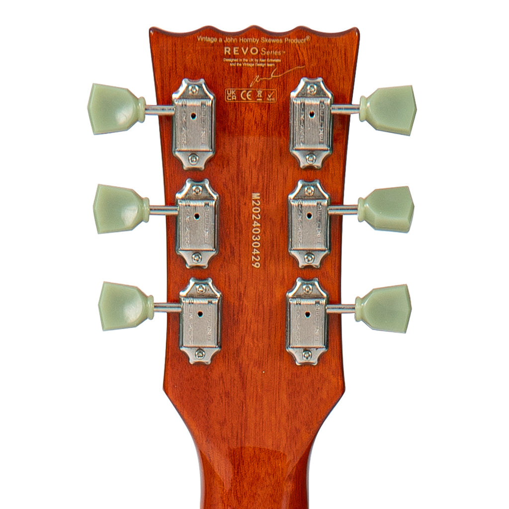 Vintage REVO Series Superthin Guitar Amberburst