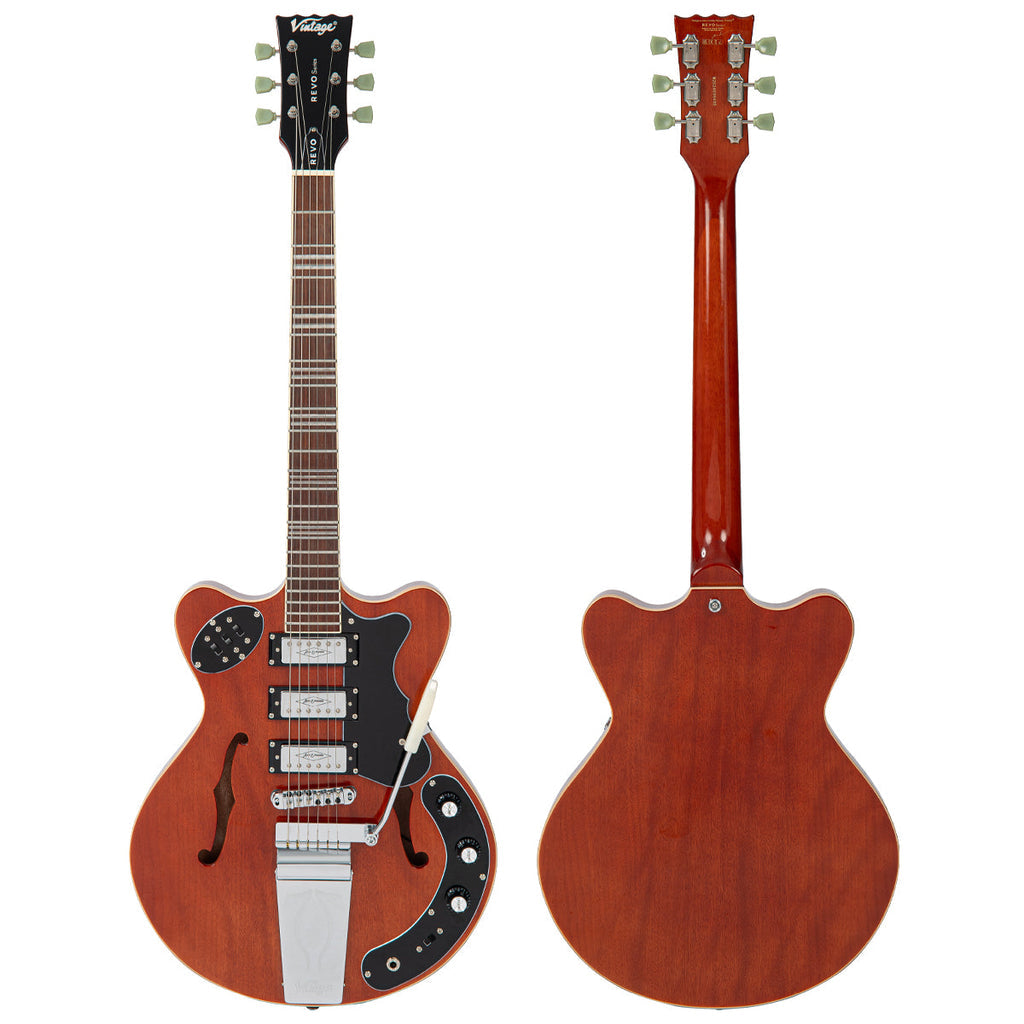 Vintage REVO Series Superthin Guitar Natural