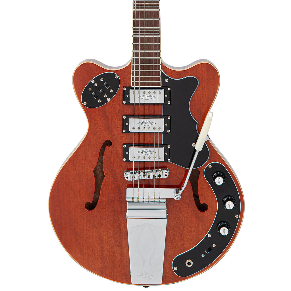 Vintage REVO Series Superthin Guitar Natural