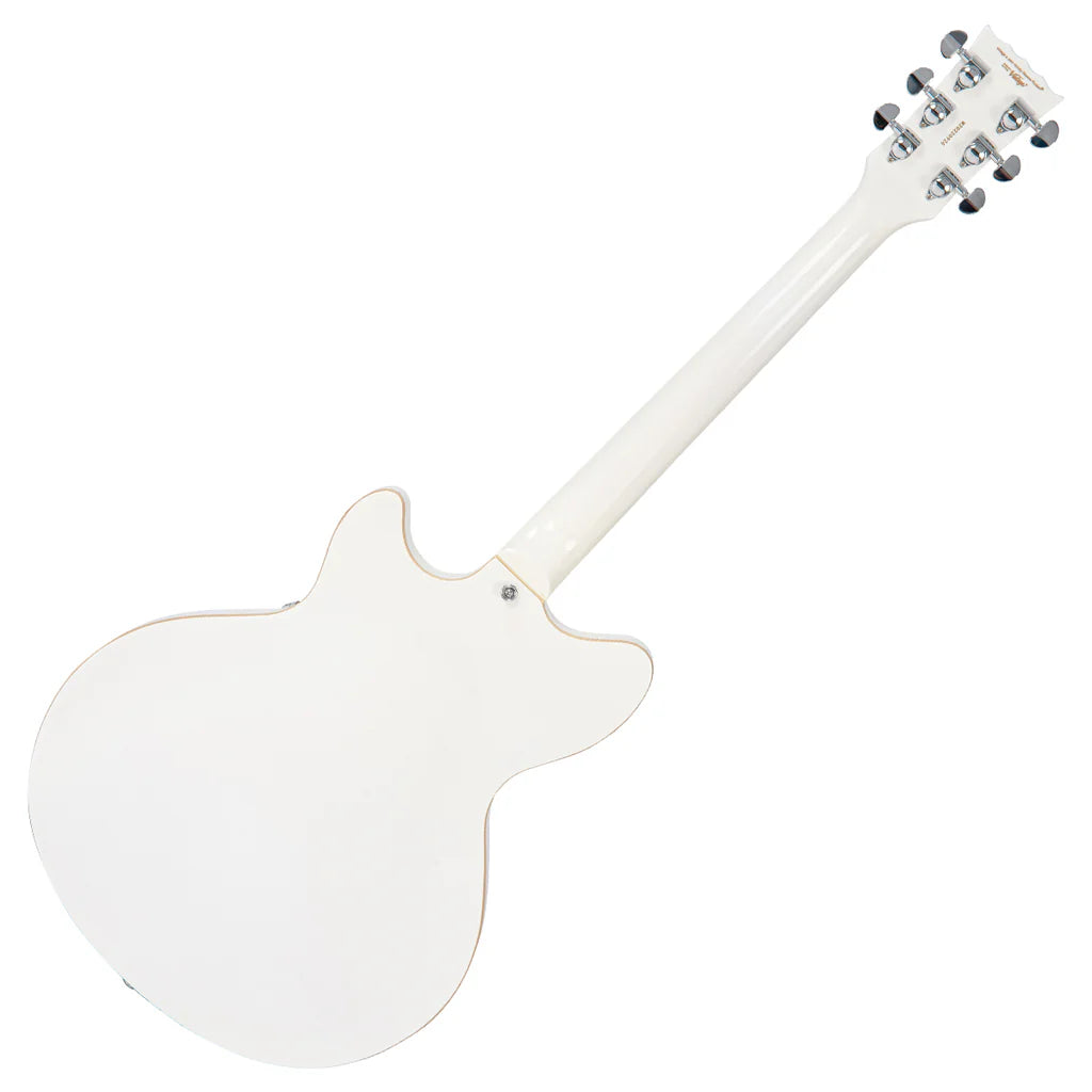 Vintage REVO Series Custom Supreme Semi-Acoustic Guitar - Arctic White