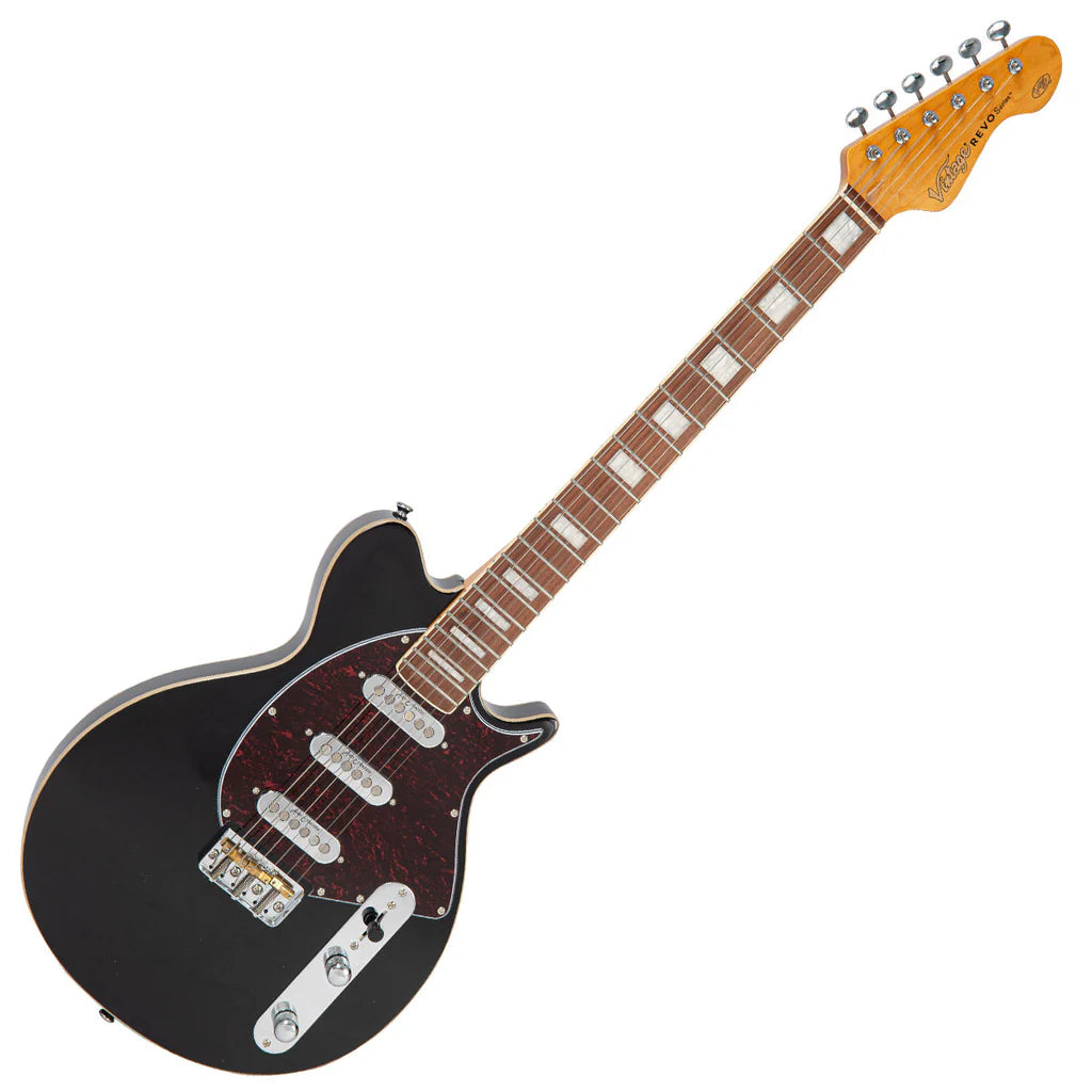 Vintage REVO Series Vision Electric Guitar - Boulevard Black