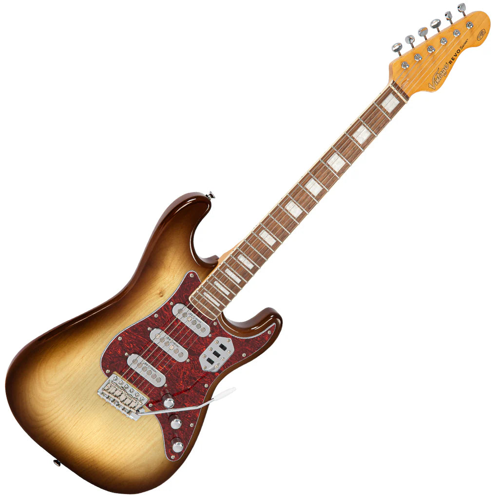 Vintage REVO Series Deluxe Electric Guitar - Cappuchino