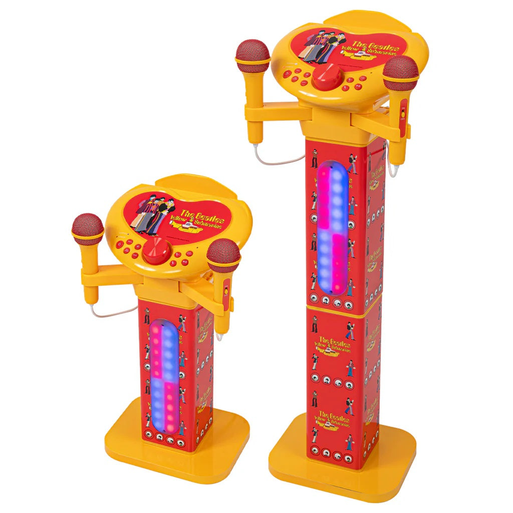 The Beatles Yellow Submarine Pedestal Karaoke Speaker with Light Show and 2 Microphones