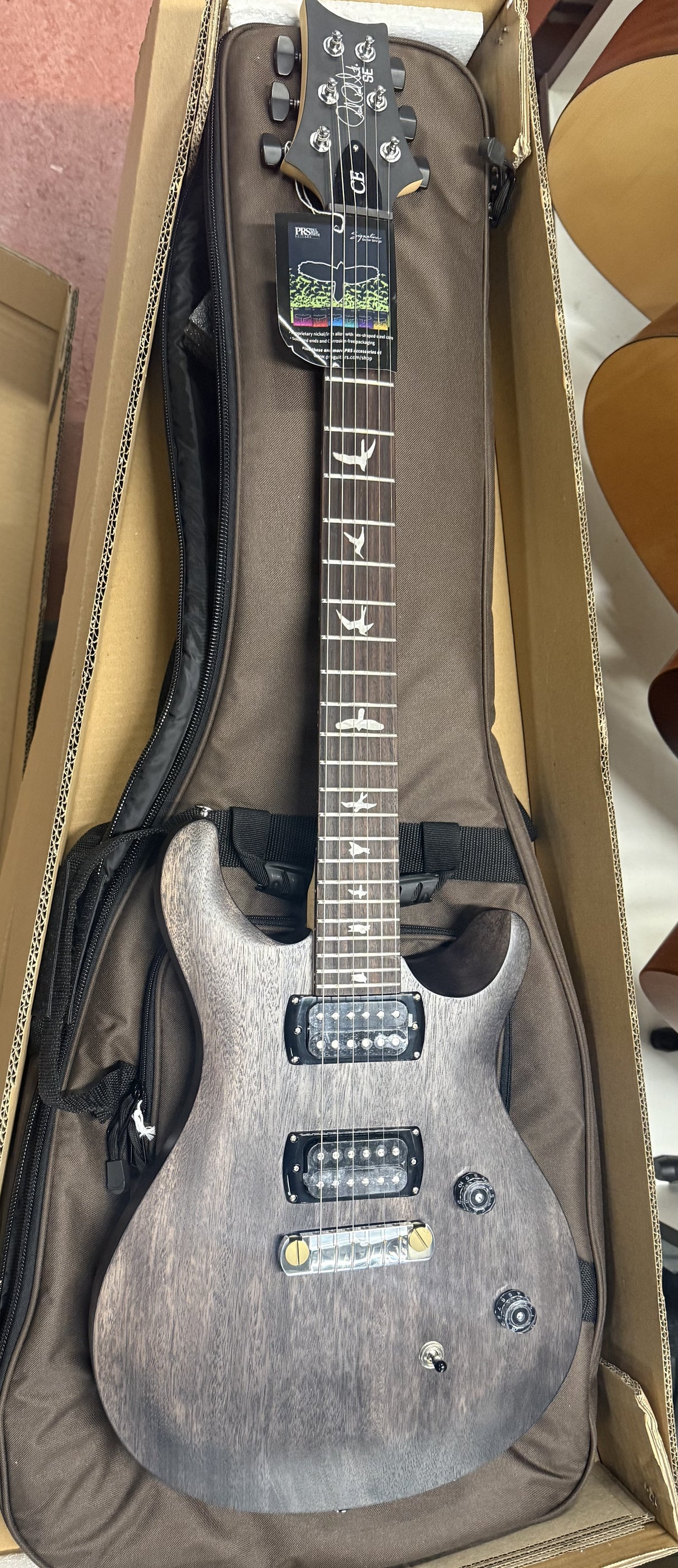 PRS SE CE24 Standard Stoptail Satin Charcoal 2026