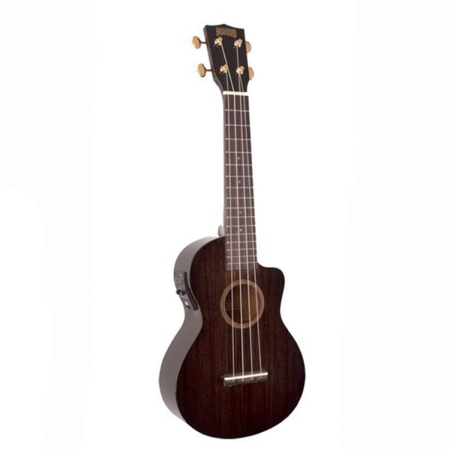 Mahalo Hano Electro-Acoustic Concert Ukulele Black