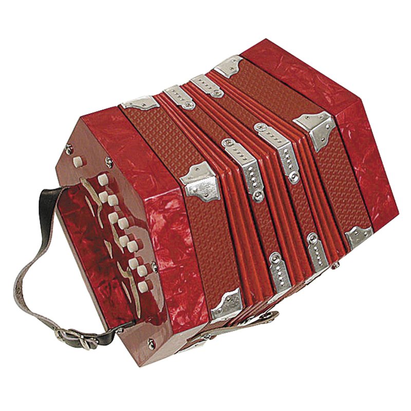 Concertina 40 reeds, red pearl finish