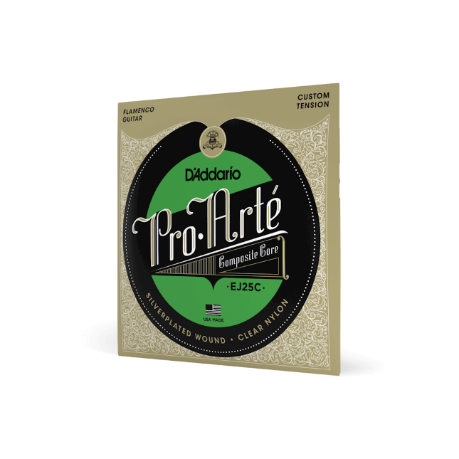 D Addario EJ25C Flamenco Tension Pro-Arte Clear Nylon Composite Classical Guitar Strings