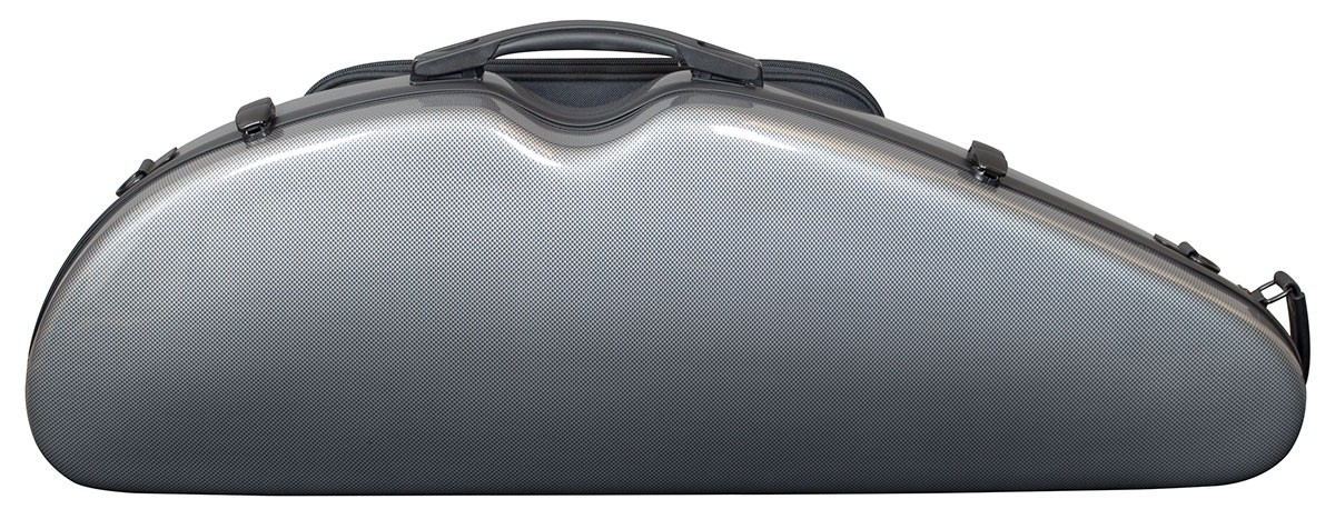 Hidersine Violin Case Polycarbonate Halfmoon Carbon Fibre Effect