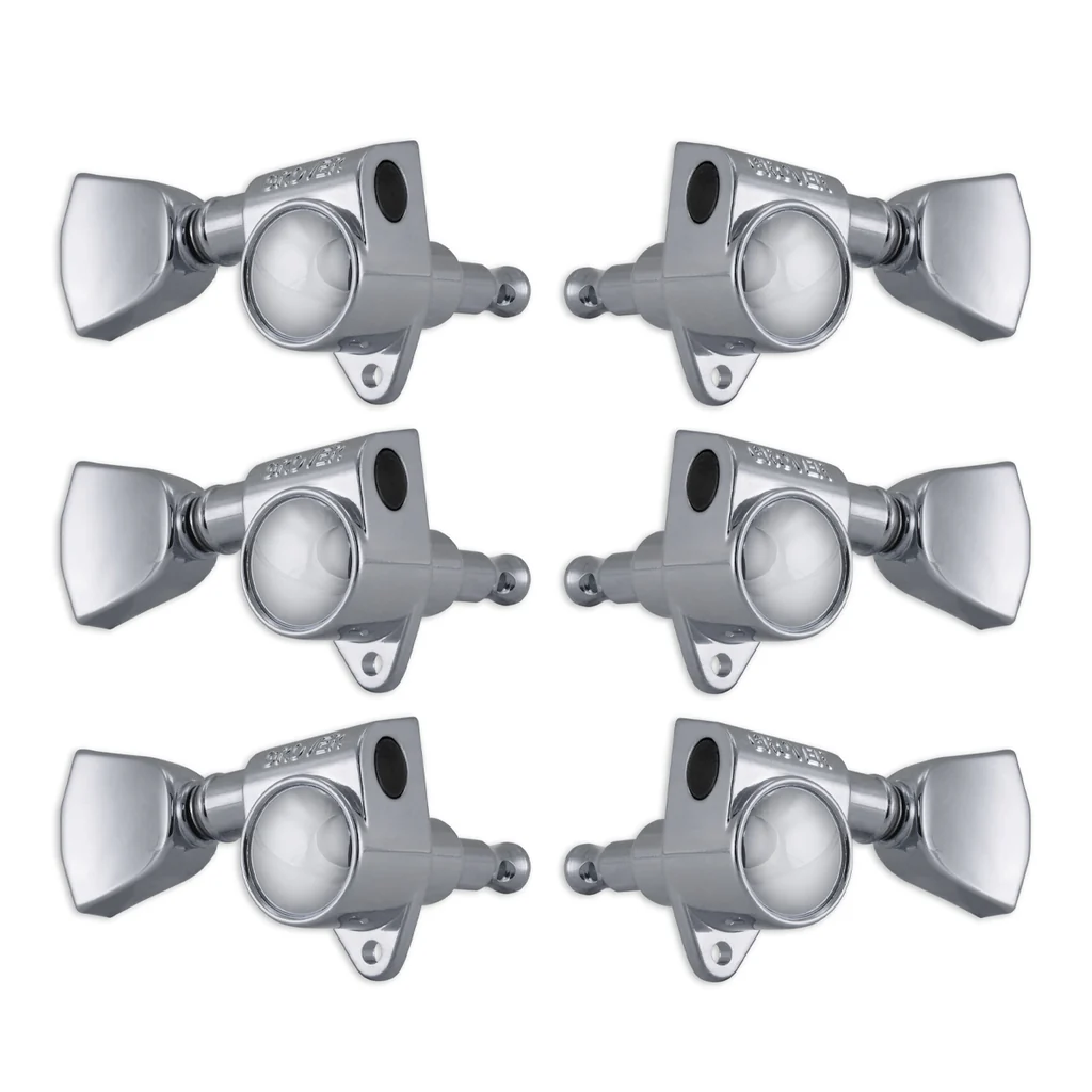 Grover Rotomatics 18:1 Gear Ratio 102-18 Series Chrome Set 3+3 - Keystone Buttons