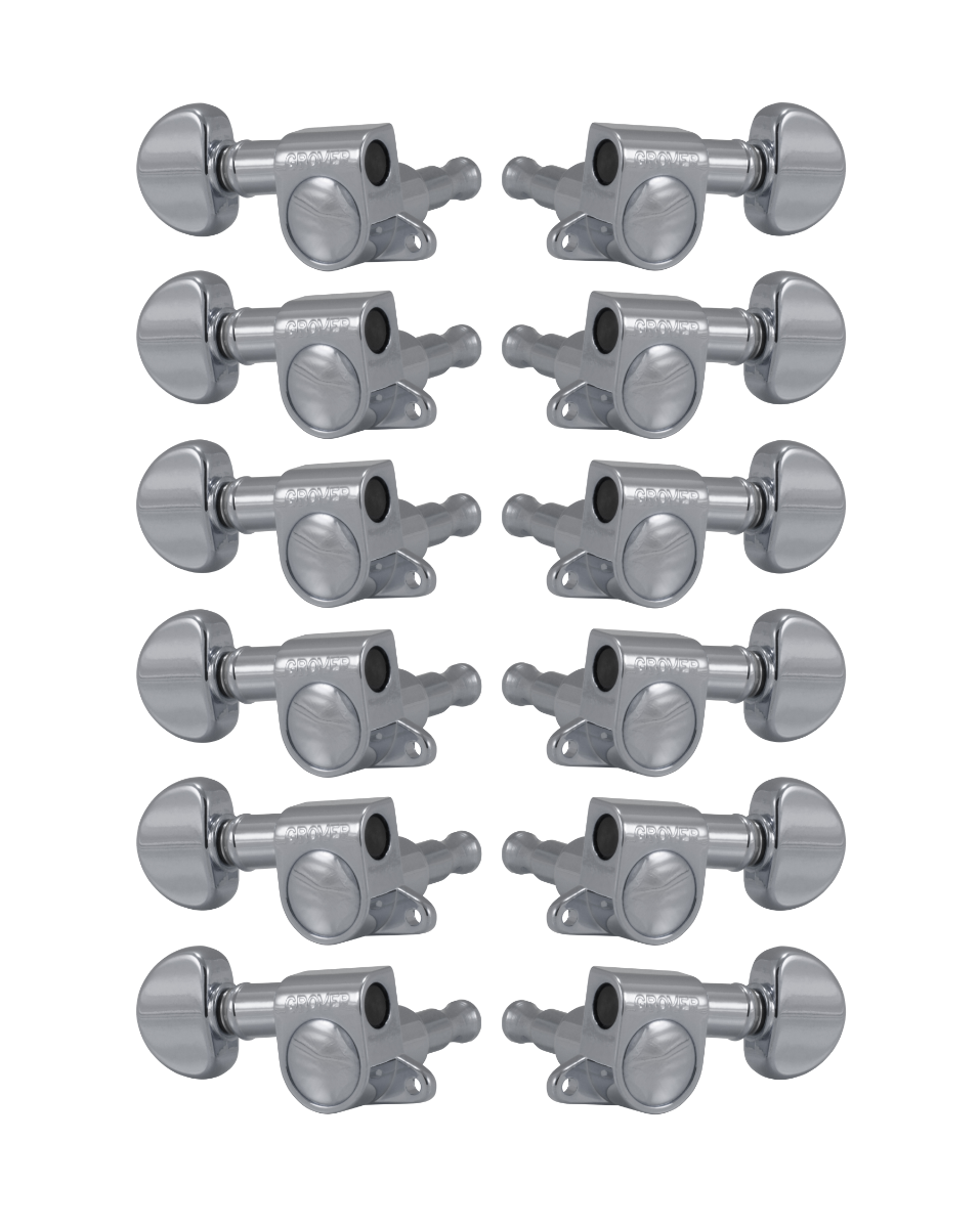 Grover Mini Rotomatics 205 Series Series 12-String Chrome Set 6+6