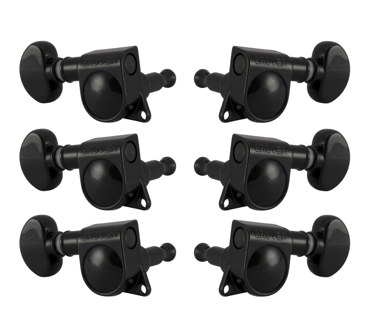 Grover Mid-Size Rotomatics 305 Series Black Chrome 3+3