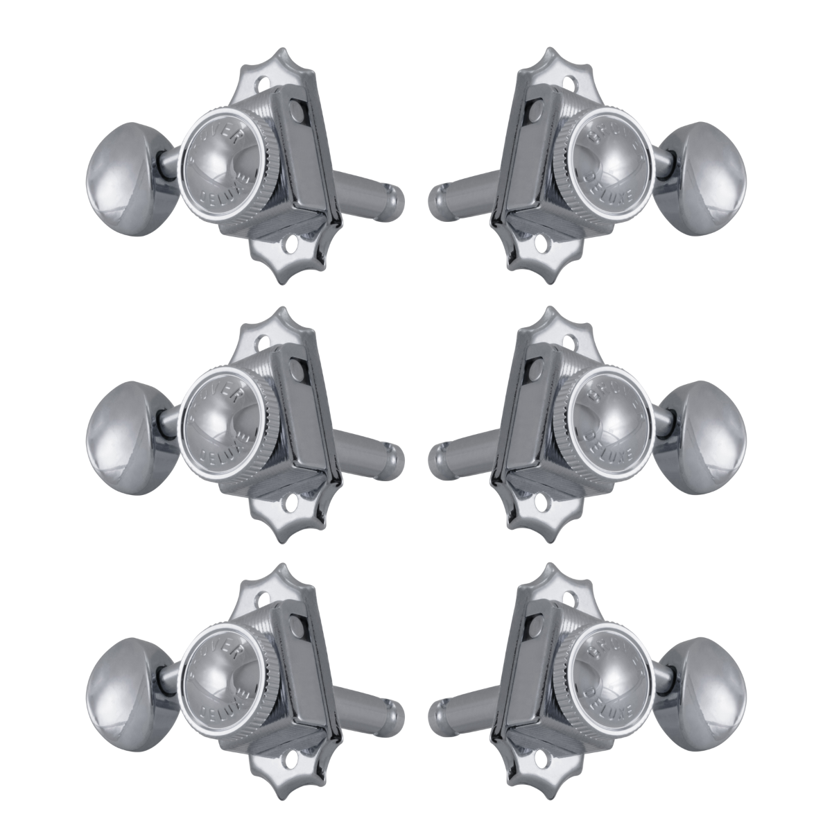 Grover Roto-Grip Locking Vintage 533 Series Chrome Set 3+3 - Metal Button
