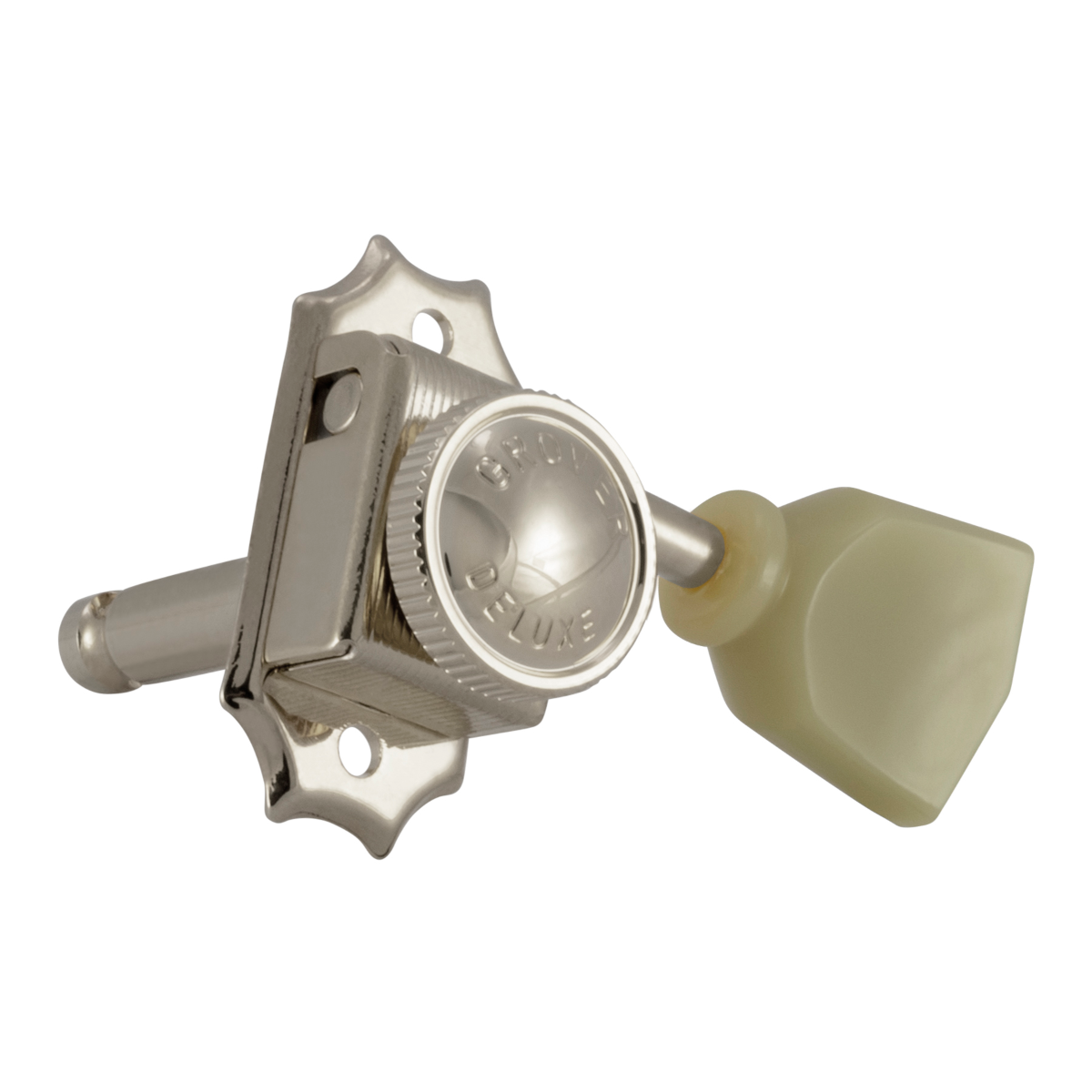 Grover Roto-Grip Locking Vintage 533 Series Nickel Set 3+3 - Plastic Keystone Button