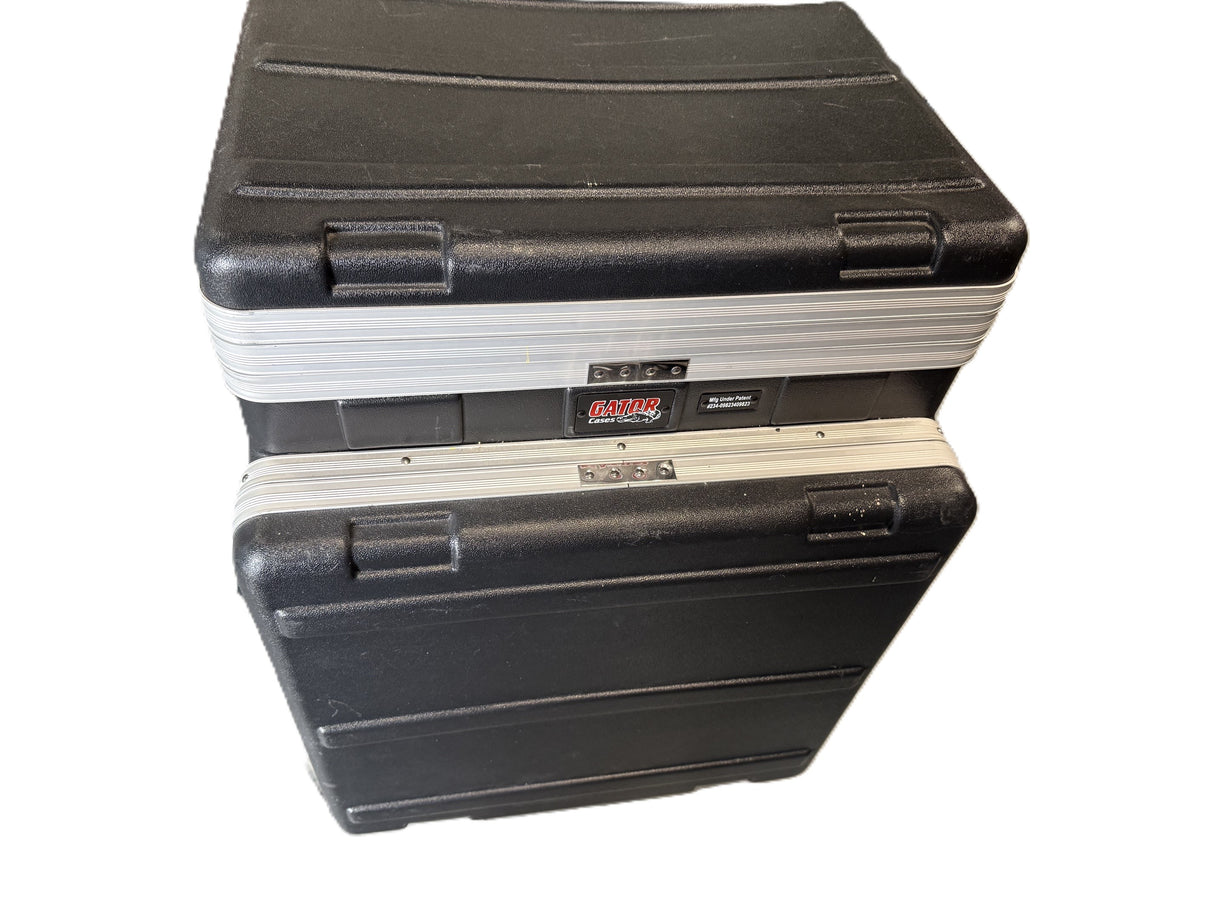 Gator GRC-12X10 PU Soundcheck Console Rack Case 12U Top 10U Side With Casters