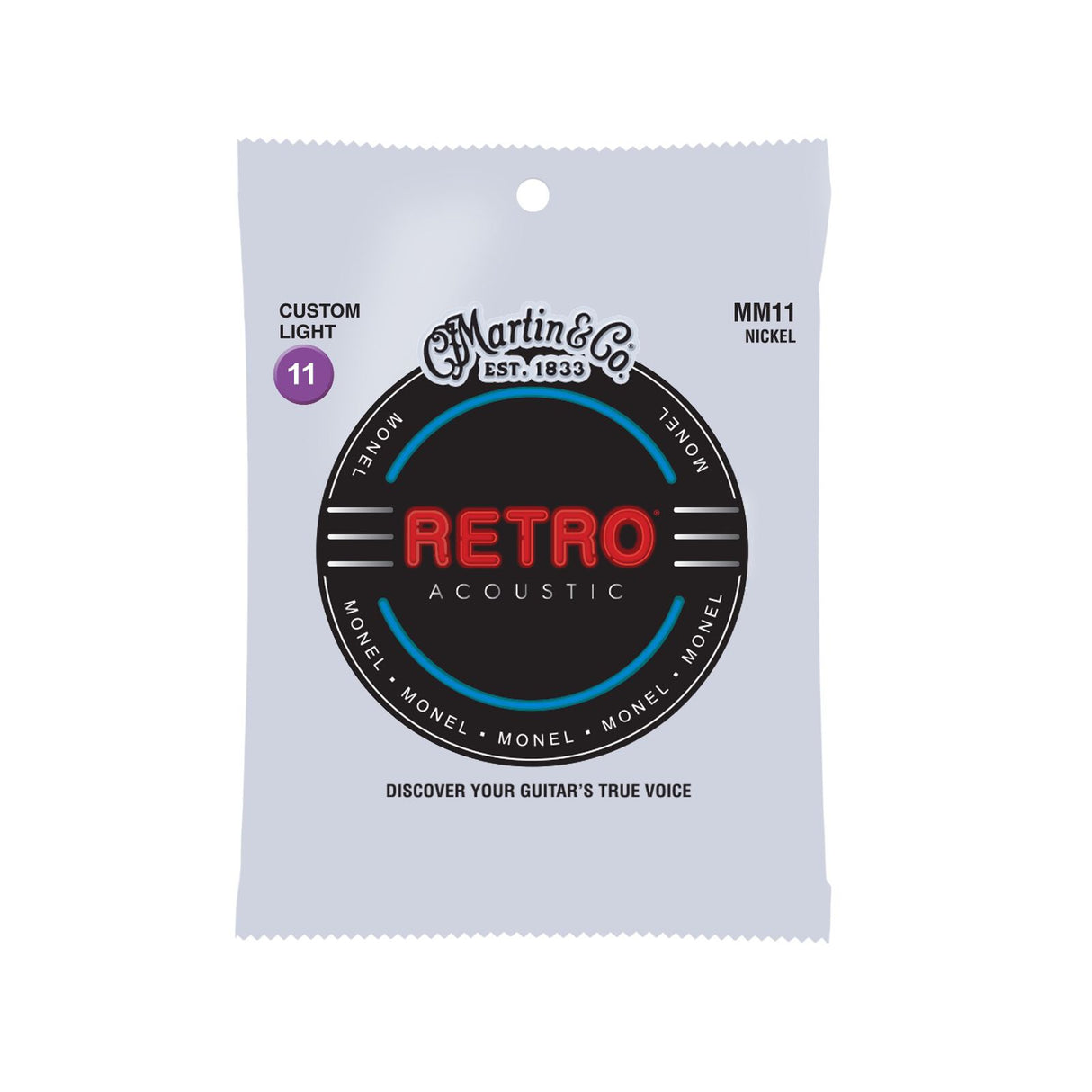 Martin Retro Monel Acoustic Strings Custom Light 11 - 52