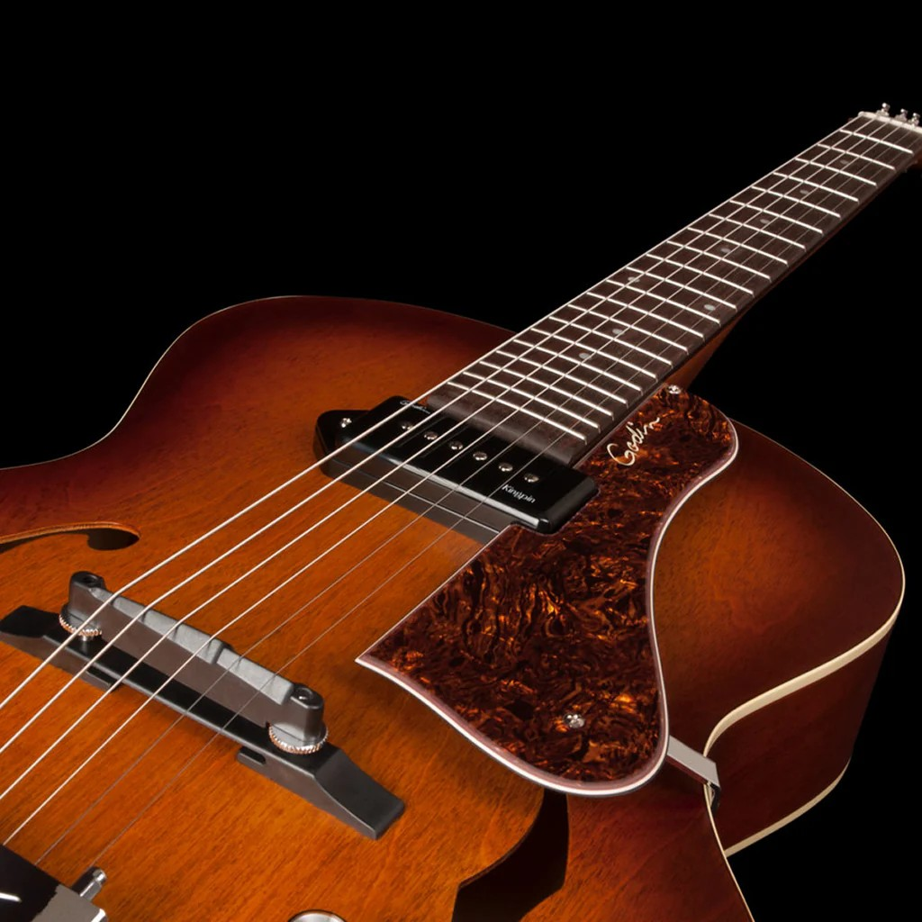 Godin 5th Avenue Kingpin P90 - Cognac Burst