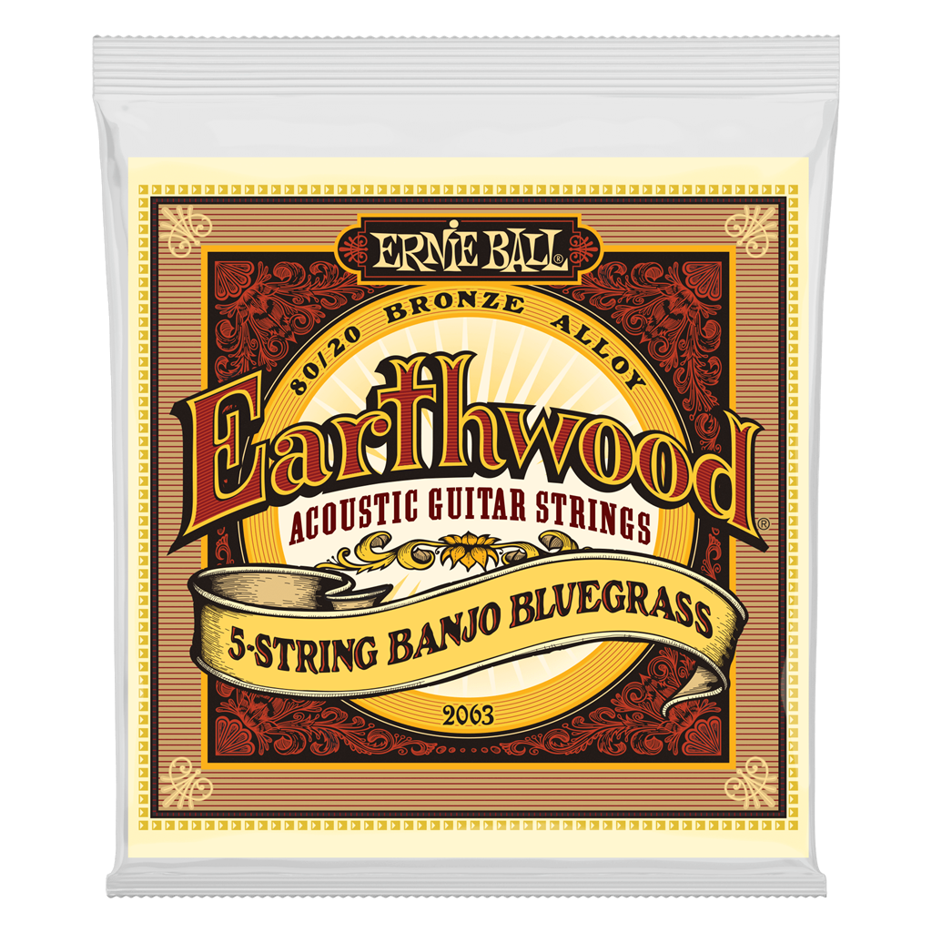 Ernie Ball Earthwood 5-String Banjo Bluegrass Loop End 80/20 Bronze