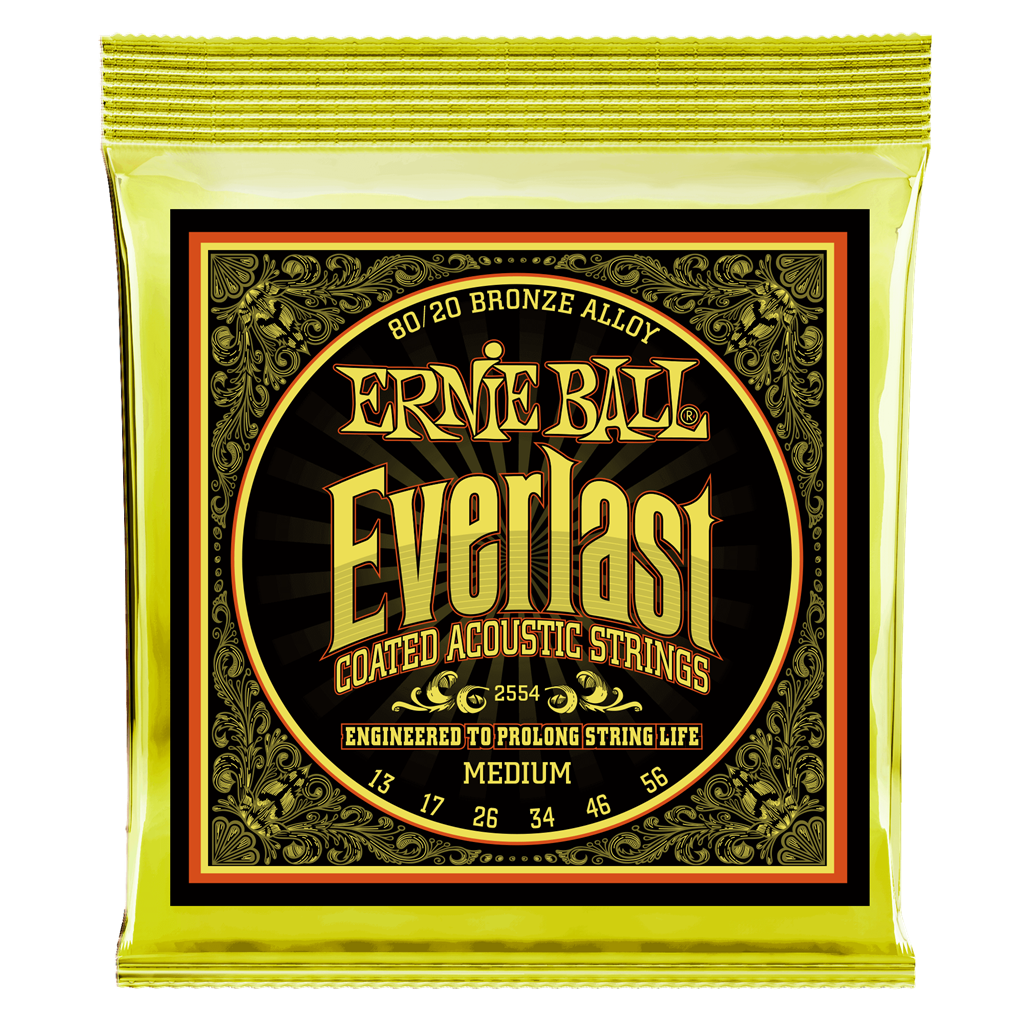 Ernie Ball Everlast Coated 80/20 Bronze Medium 13-56