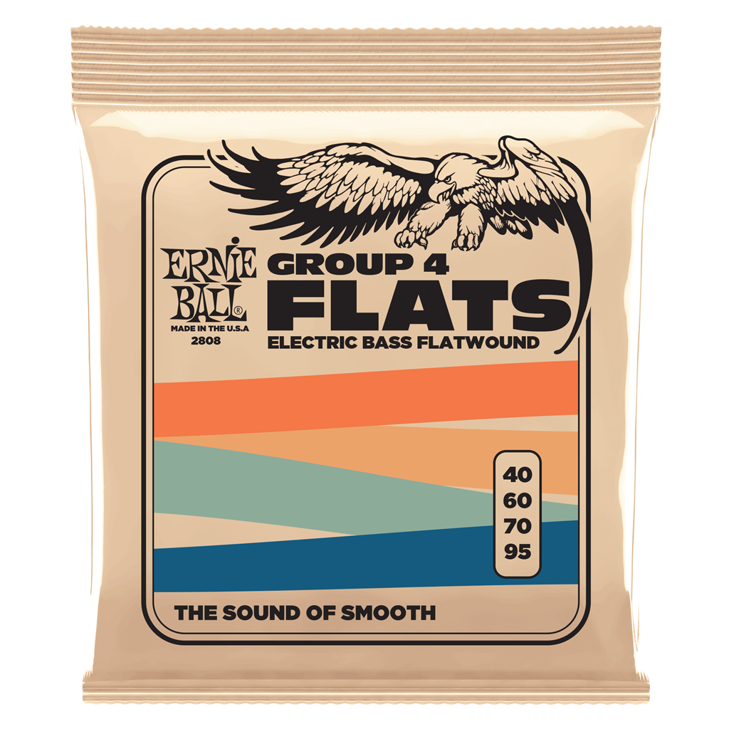 Ernie Ball Group 4 Flats Stainless Flatwound 49-95 Flex