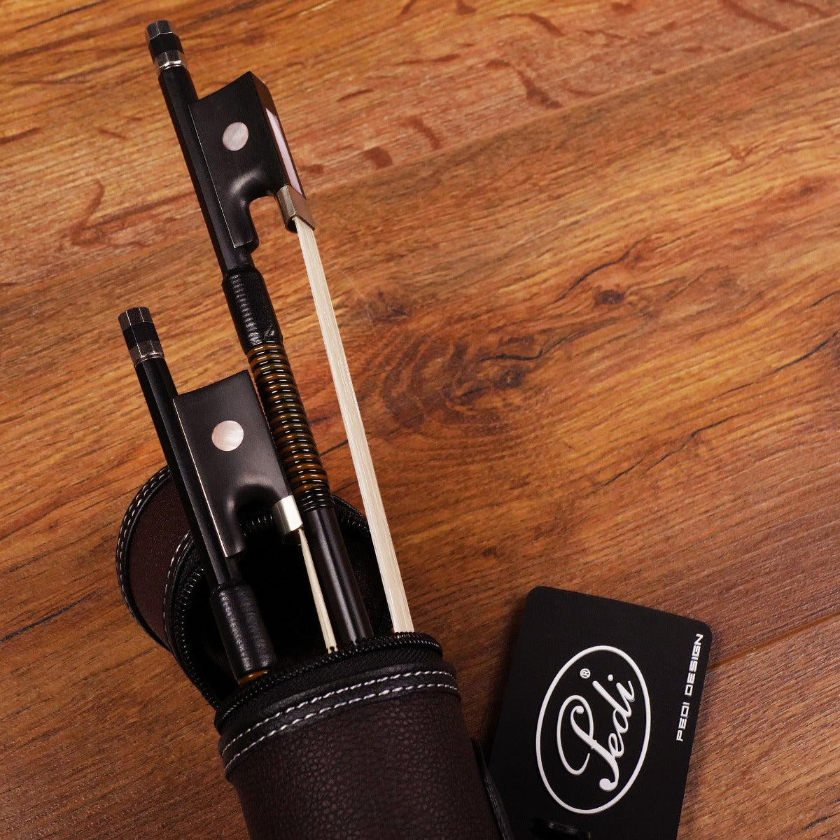 Pedi Double Bow Case Brown