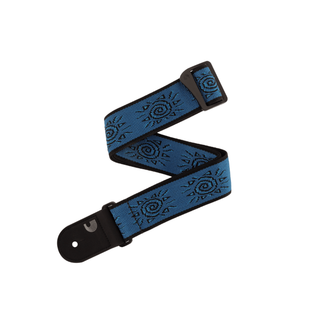 D Addario Vintage Planet Waves Strap Blue Suns