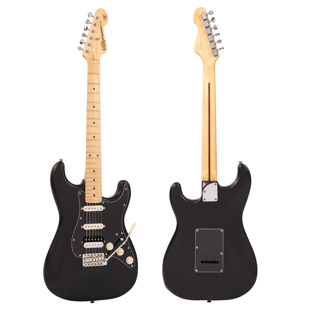 Vintage V6H Reissued Electric Guitar Boulevard Black