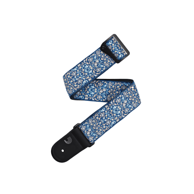 D Addario Eco Persian Woven Guitar Strap Blue