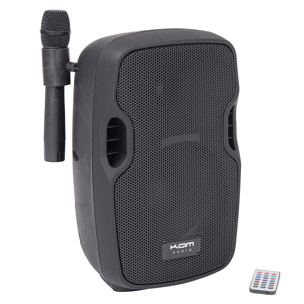 Kam RZ8AP Portable Bluetooth 8" PA Speaker Bundle