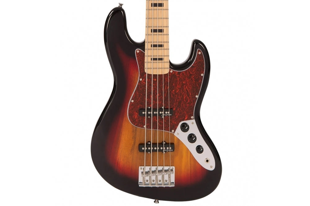 Vintage V495 Bass 3 Tone Sunburst Guitar Pack