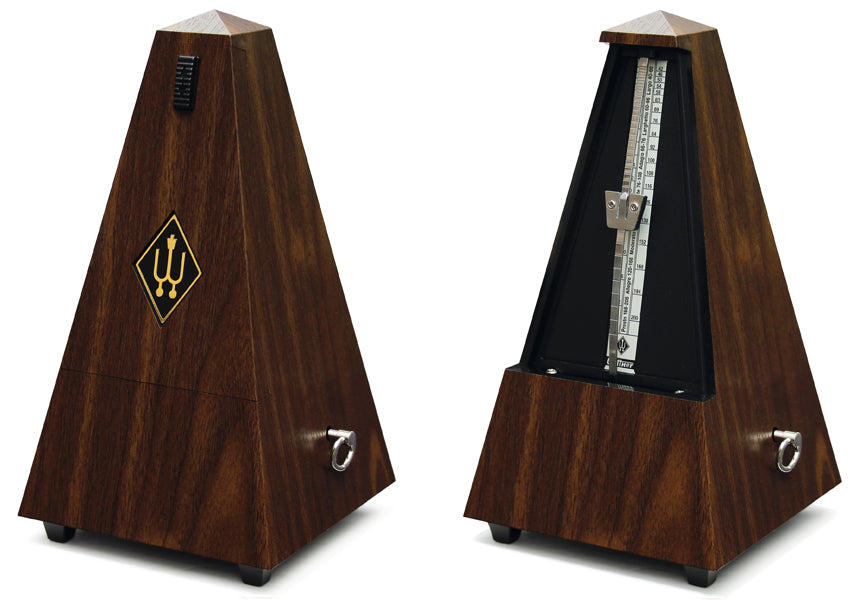 Wittner Pyramid Metronome - Walnut Colour - With Bell
