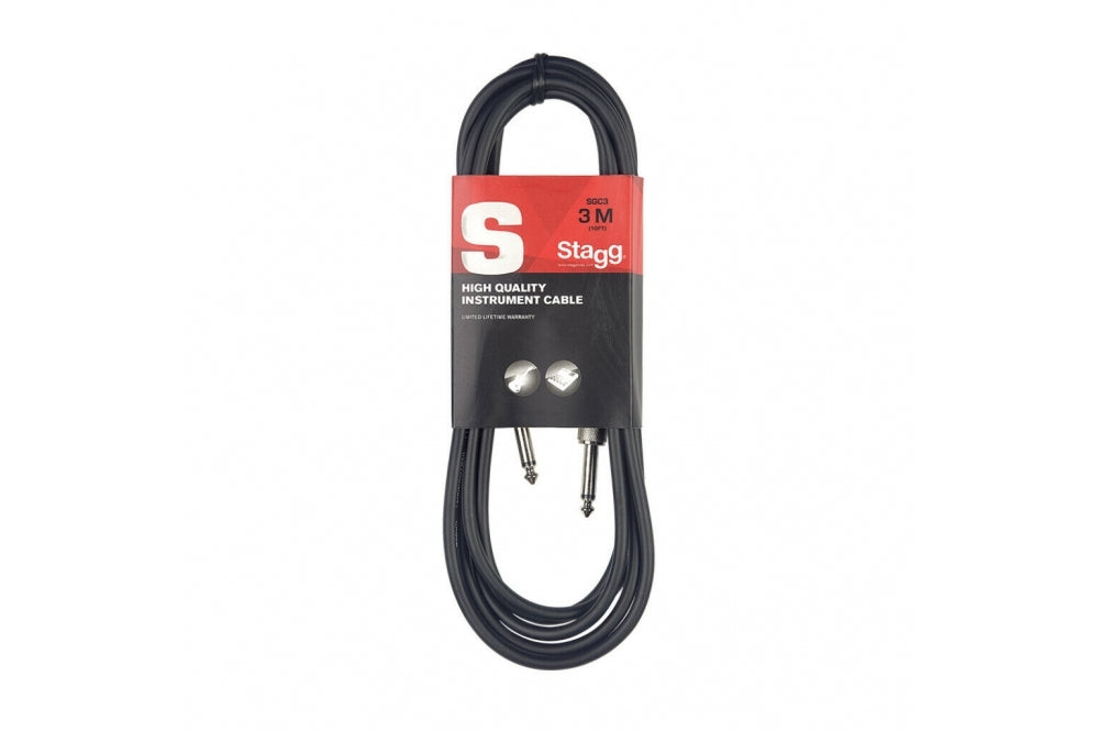 Stagg SGC3 DL 3m/10ft Guitar Lead/ Cable