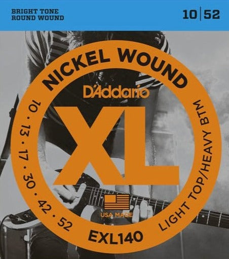 D Addario EXL140  XL 10-52 Light Top Heavy Bottom