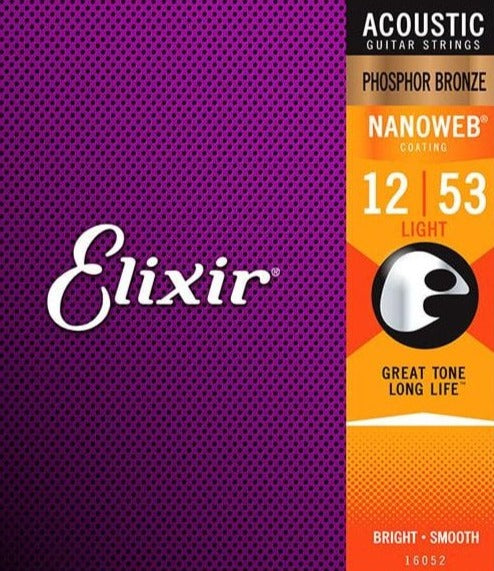Elixir Nanoweb Phosphor Bronze Light 12-53