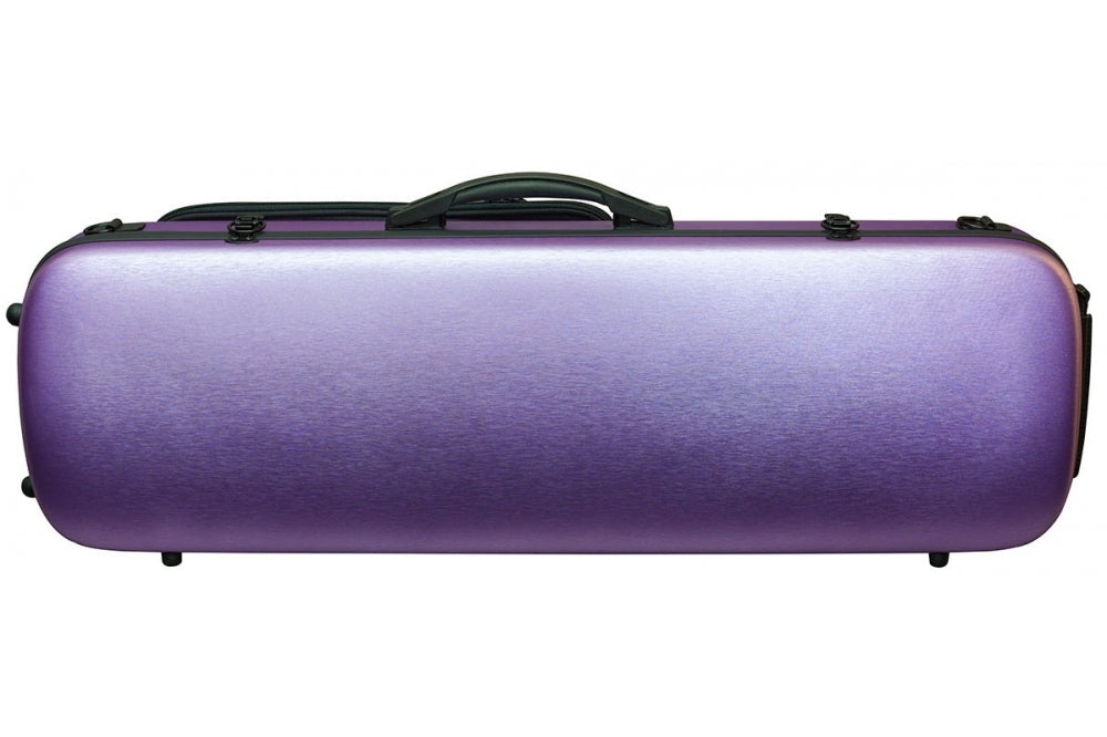 Hidersine Violin Case Polycarbonate Oblong Brushed Purple