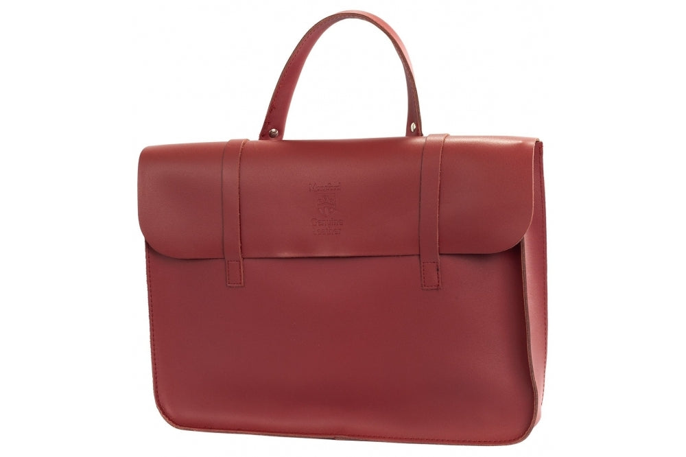 Montford Leather Music Case - Wine Red