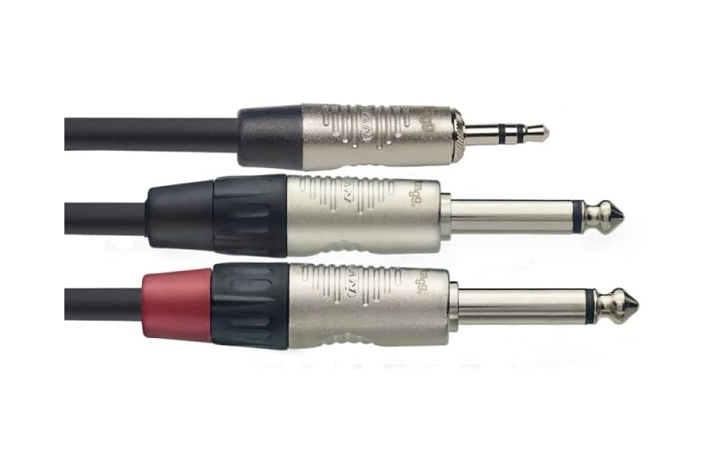 Stagg 3m/10ft Y Cable Mini Jack/2 X 1/4 Jack