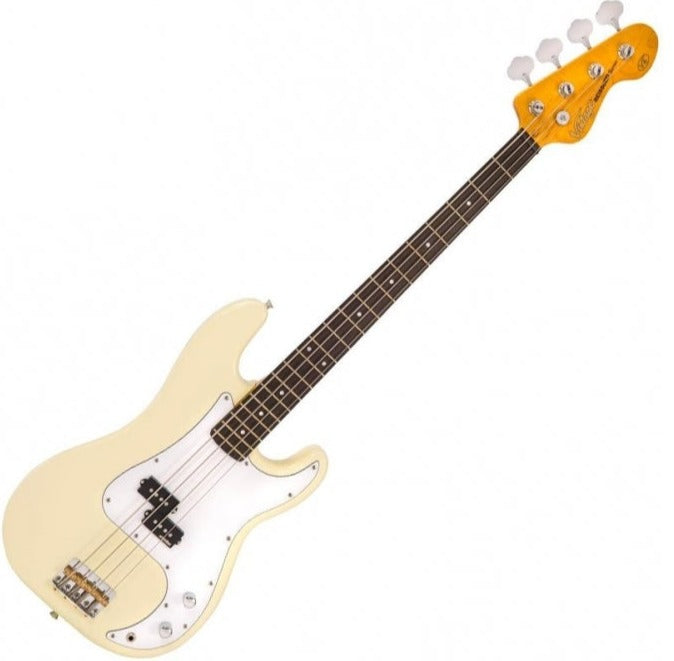 Vintage V4 Reissued Bass  Vintage White