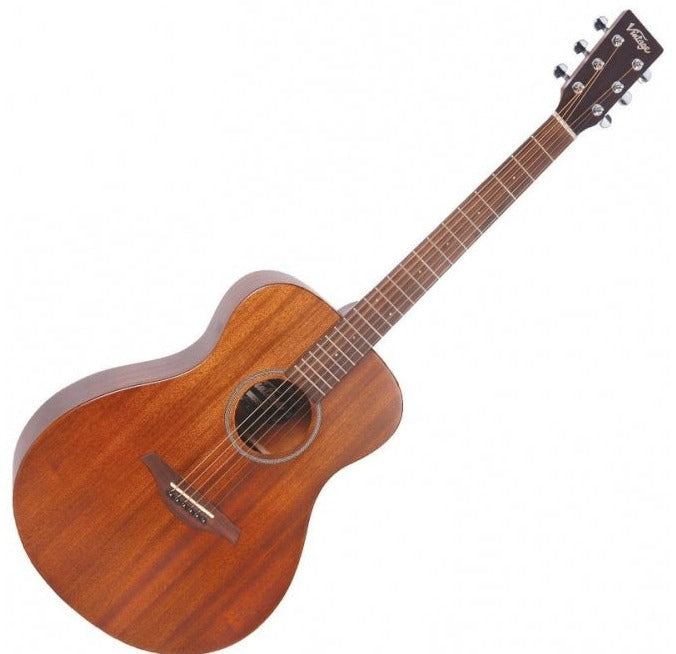 Vintage V300 Acoustic Folk Guitar Pack ~ Mahogany