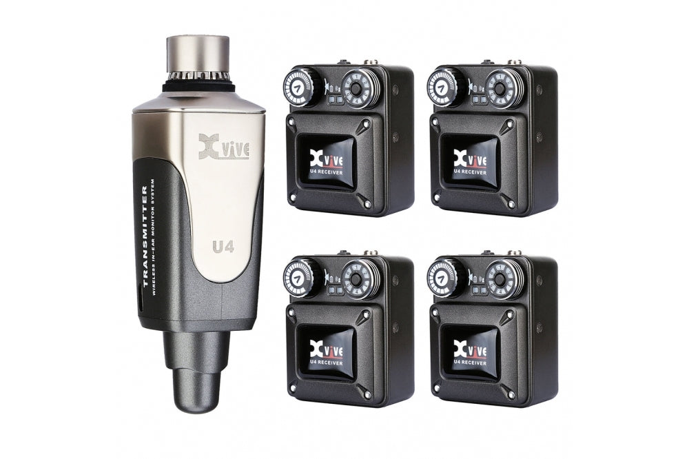 Xvive Wireless In Ear Monitor System 4 Recvrs