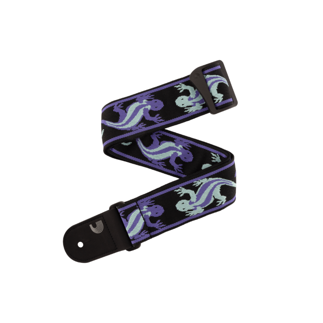 D Addario Vintage Planet Waves Strap Green/Blue Lizards
