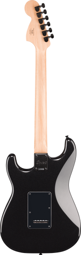 Squier FSR Affinity Strat HH Metallic Black With Black Hardware And Matching Headstock