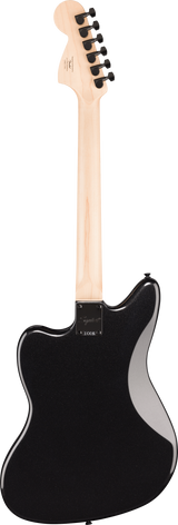 Squier FSR Affinity Jaguar Metallic Black With Black Hardware And Matching Headstock