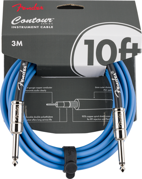 Fender Contour Instrument Cable Lake Placid Blue 10ft